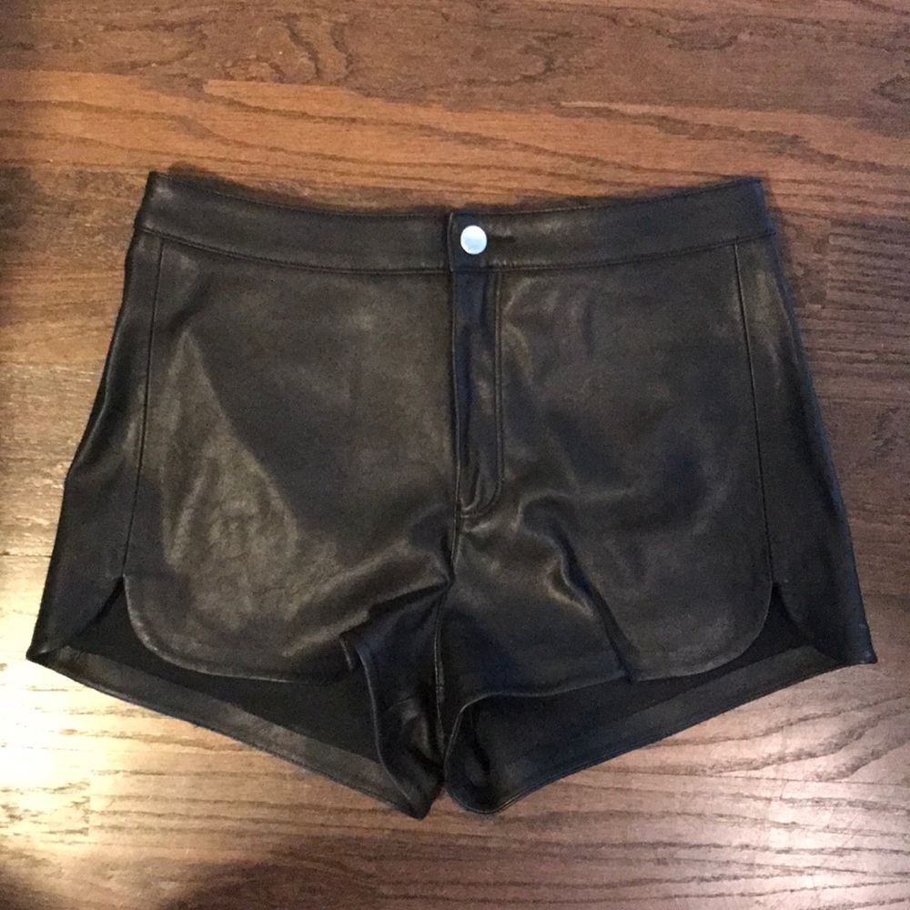 H&M Divided leather shorts size 8